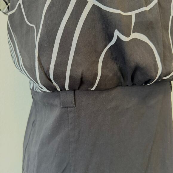 Style & Co Women’s Sleeveless Sheer Top Black & White Knee Length Dress Size 6 - Picture 6 of 11